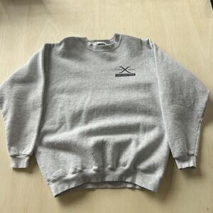 Vintage Lee Sweatshirt Mens Large Gray Fleece Xyplex Switching Team Graphic 90s